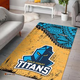 gold coast titans area rugs grunge polynesian tattoo nrl tee aussie