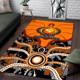 Perth Scorchers Area Rug Cricket Dot Aboriginal