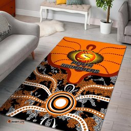 Perth Scorchers Area Rug Cricket Dot Aboriginal