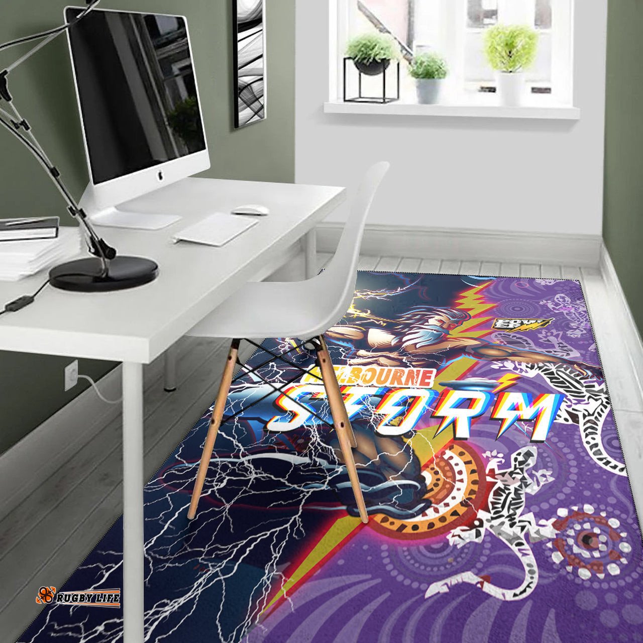 storm aboriginal rugby area rug super storm thunder power rlt13 tee aussie