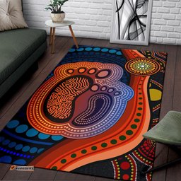 Aboriginal Area Rug Mother And Son Foot