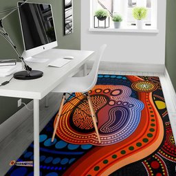 Aboriginal Area Rug Mother And Son Foot