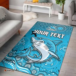 custom personalised sharks rugby area rug go sharkies aboriginal special version tee aussie
