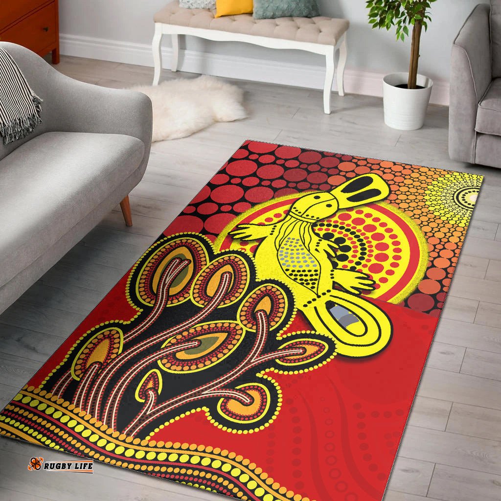 Aboriginal Platypus Area Rug Tree On The Hill Sunshine