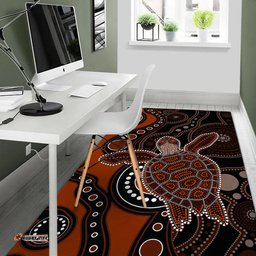 aboriginal turtle area rug brown style tee aussie