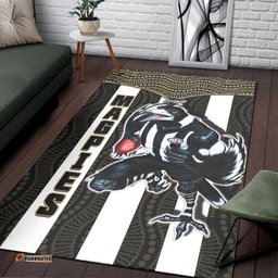 magpies football area rug collingwood 1892 indigenous sporty style ver.01 tee aussie