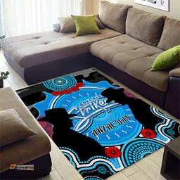 Adelaide Strikers ANZAC 2024 Area Rug Lest We Forget Poppy Mix Camouflage