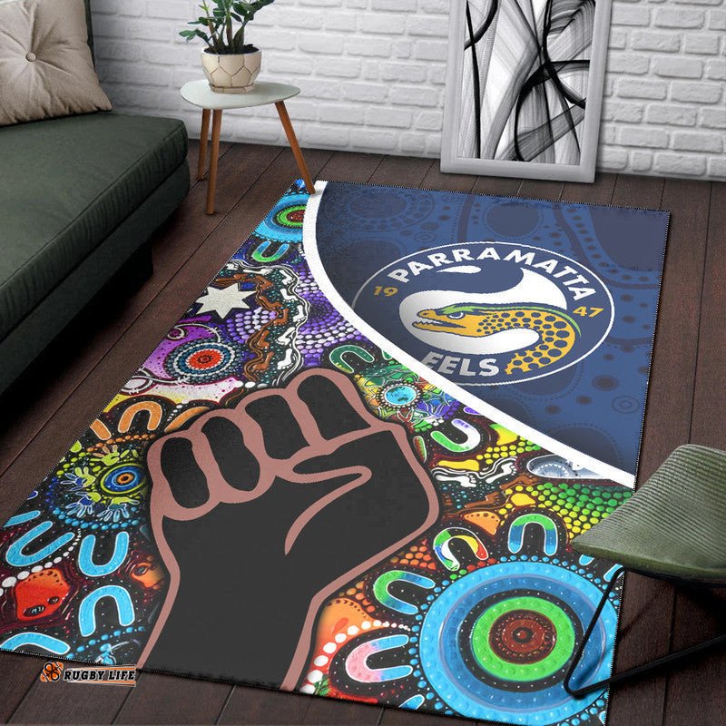 Parramatta Eels Area Rug Eels Indigenous Aboriginal