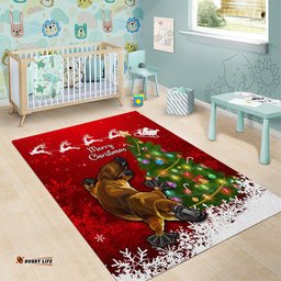 Australia Christmas Area Rug Aussie Platypus Xmas Vibes
