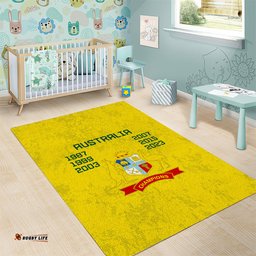 Australia Cricket Area Rug History Champions World Cup Unique
