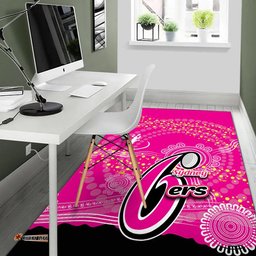 Sydney Sixers Area Rug Cricket Aboriginal Vibe