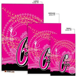 Sydney Sixers Area Rug Cricket Aboriginal Vibe