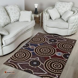 Area Rug Aboriginal Dot Painting Rug Ver08