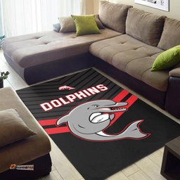 Dolphins Rugby Area Rug Sporty Style Ver.03