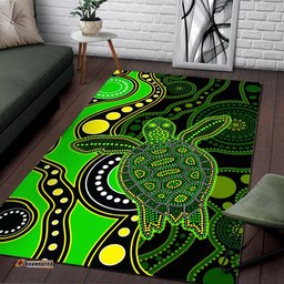 aboriginal turtle area rug green style tee aussie