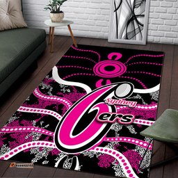 Sydney Sixers Area Rug Cricket Dot Aboriginal