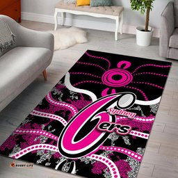 Sydney Sixers Area Rug Cricket Dot Aboriginal