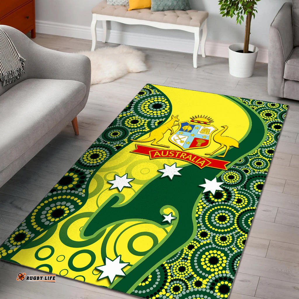 Cricket Area Rug Australian Cricket Aboriginal Dot Patterns