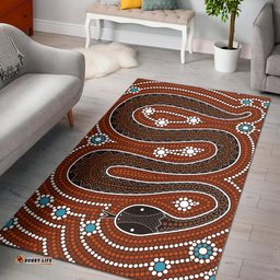 Aboriginal Area Rug Dreamtime Snake Aboriginal Style