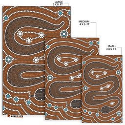 Aboriginal Area Rug Dreamtime Snake Aboriginal Style