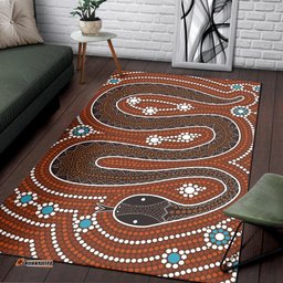 Aboriginal Area Rug Dreamtime Snake Aboriginal Style