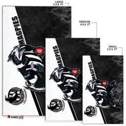 AFL Area Rug Magpies Fire Style