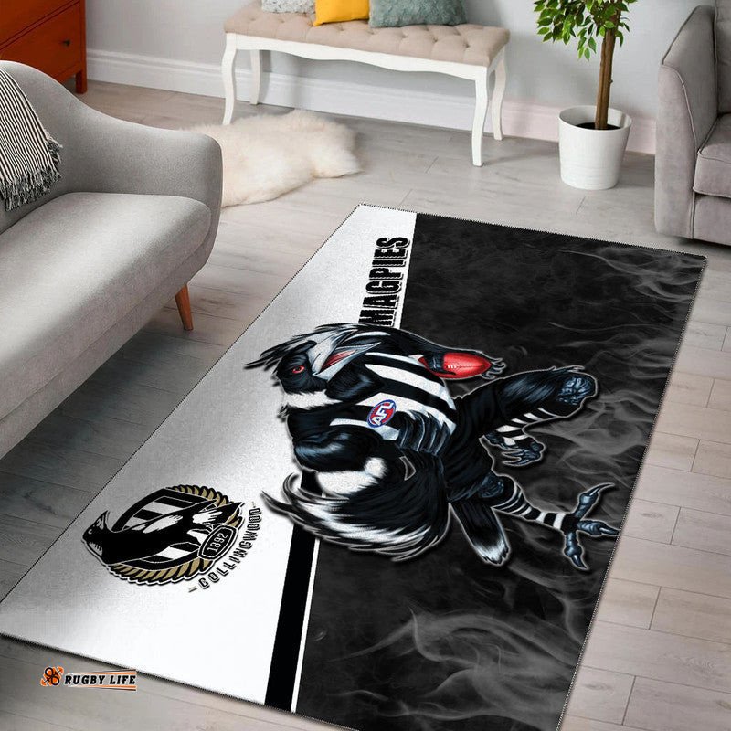 AFL Area Rug Magpies Fire Style