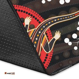 Aboriginal Area Rug Lizard and Aboriginal Flag