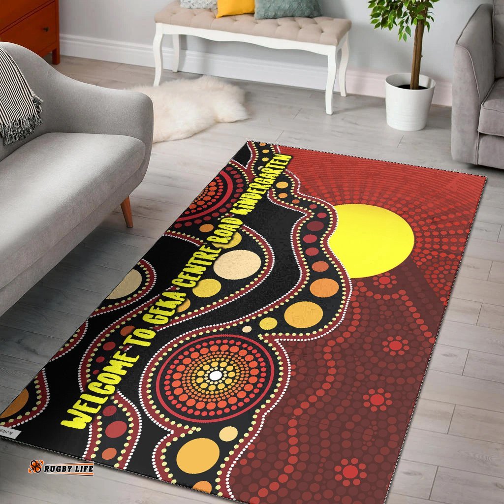 customrug aboriginal area rug australia aboriginal lives matter flag circle dot painting art tee aussie