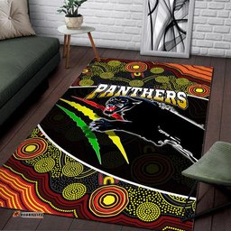 Panthers Rugby Area Rug Aboriginal Basic Style