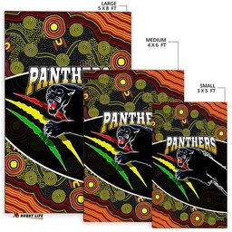 Panthers Rugby Area Rug Aboriginal Basic Style