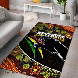 Panthers Rugby Area Rug Aboriginal Basic Style