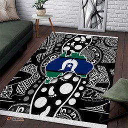 torest trait islands map mix aboriginal pattern area rug ts04 tee aussie