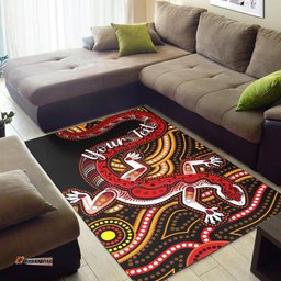 Custom Personalised Aboriginal Art Lizard Area Rug You Are Number One
