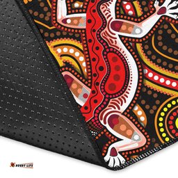 Custom Personalised Aboriginal Art Lizard Area Rug You Are Number One