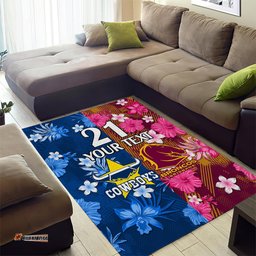 custom nrl cowboys and broncos area rug sporty style tee aussie