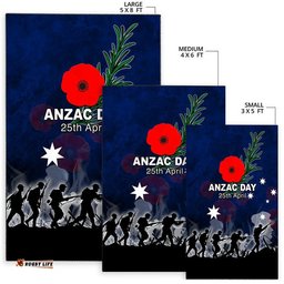 Australia Anzac Day Area Rug Rosemary In Heart