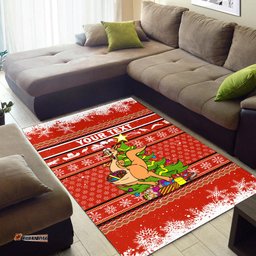 custom personalised australia christmas kaganroo aboriginal pattern area rug tee aussie