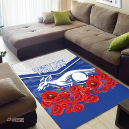 Kangaroos ANZAC Day Indigenous Art Area Rug