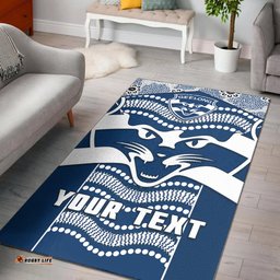 Custom Personalised Cats Football Area Rug Geelong 1859 Indigenous Sporty Version