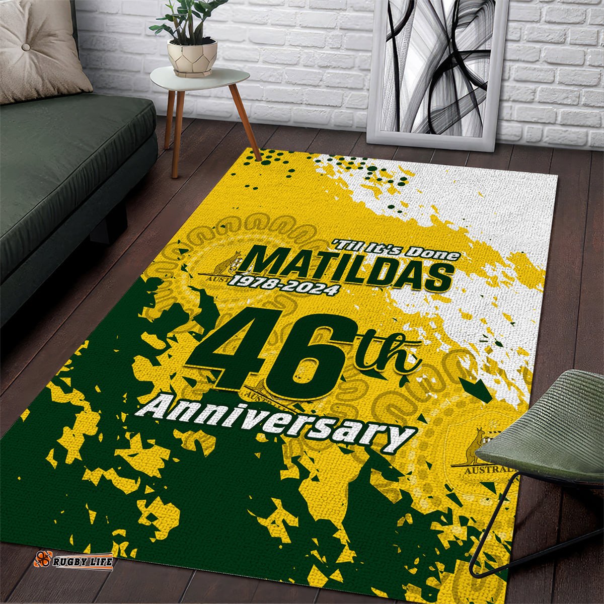 Australia Soccer Area Rug Til Its Done Matildas 2024 Happy 46th Anniversary
