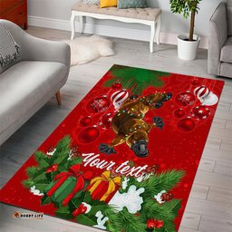Personalised Platypus Lover Area Rug Australia Merry Christmas Aboriginal