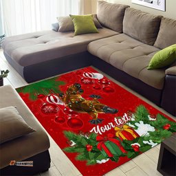 Personalised Platypus Lover Area Rug Australia Merry Christmas Aboriginal