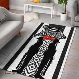 Magpies ANZAC Day Area Rug Indigenous Art