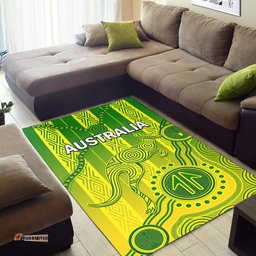 Australia Soccer Area Rug Go Aussie Socceroos With Kangaroo