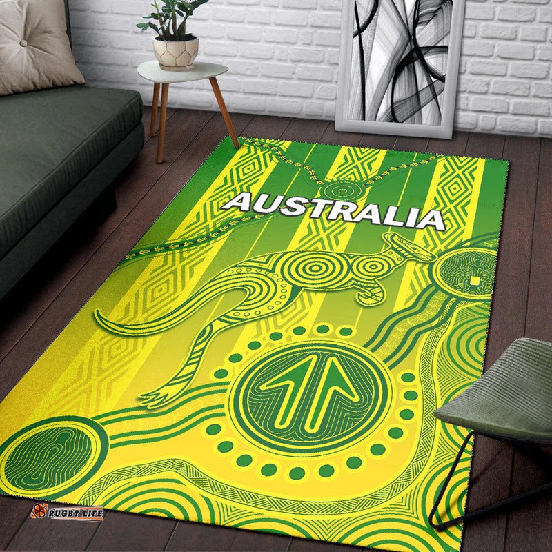 Australia Soccer Area Rug Go Aussie Socceroos With Kangaroo