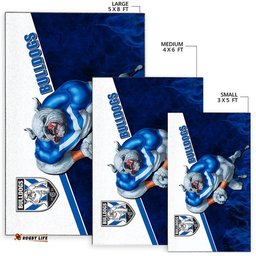NRL Area Rug Bulldogs Fire Style