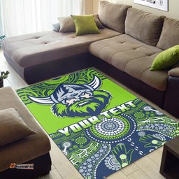 custom personalised raiders rugby area rug aboriginal pattern tee aussie