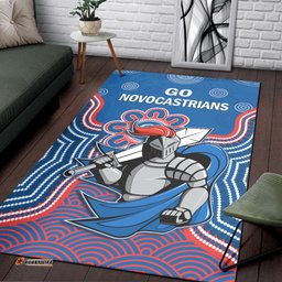 Knights Rugby Area Rug Novocastrians 1987 Aboriginal Art Ver.02