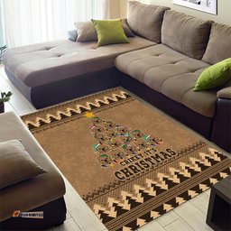 Wombat Christmas Tree Area Rug Australia Merry Xmas Simple Style